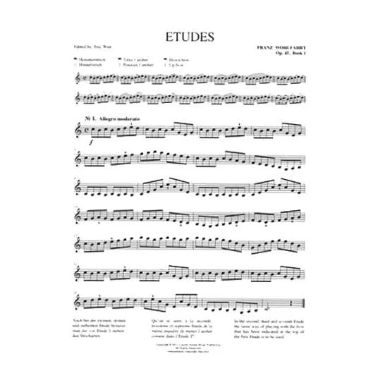 Wohlfahrt 60 Etüden Op.45 Heft 1 Violinenoten Einsteiger