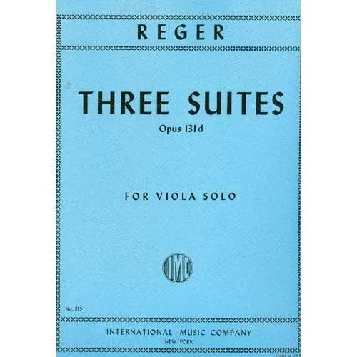 International Reger 3 Suiten op. 131d Viola Noten Solo