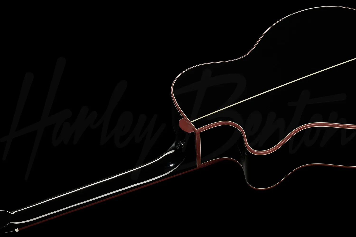 Harley Benton Custom Line EAX-500TL Westerngitarre Schwarz Tonabnehmer