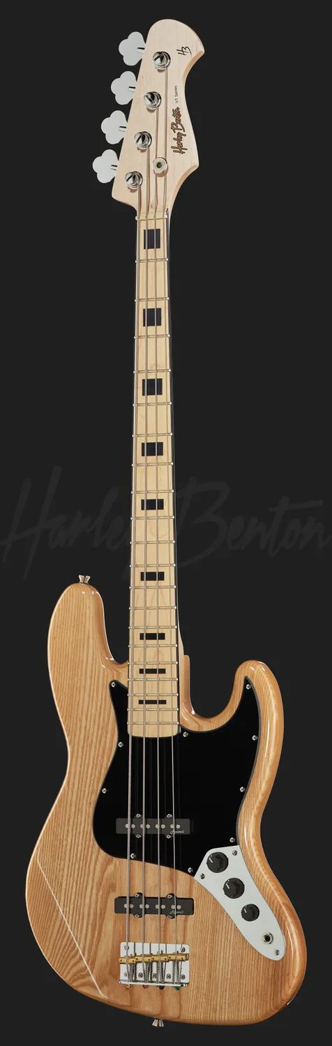 Harley Benton JB-75 NA E-Bass Esche Natur 4-saitig
