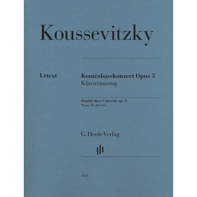 Henle Koussevitzky Konzert Op.3 Kontrabass-Noten Klavier E-moll