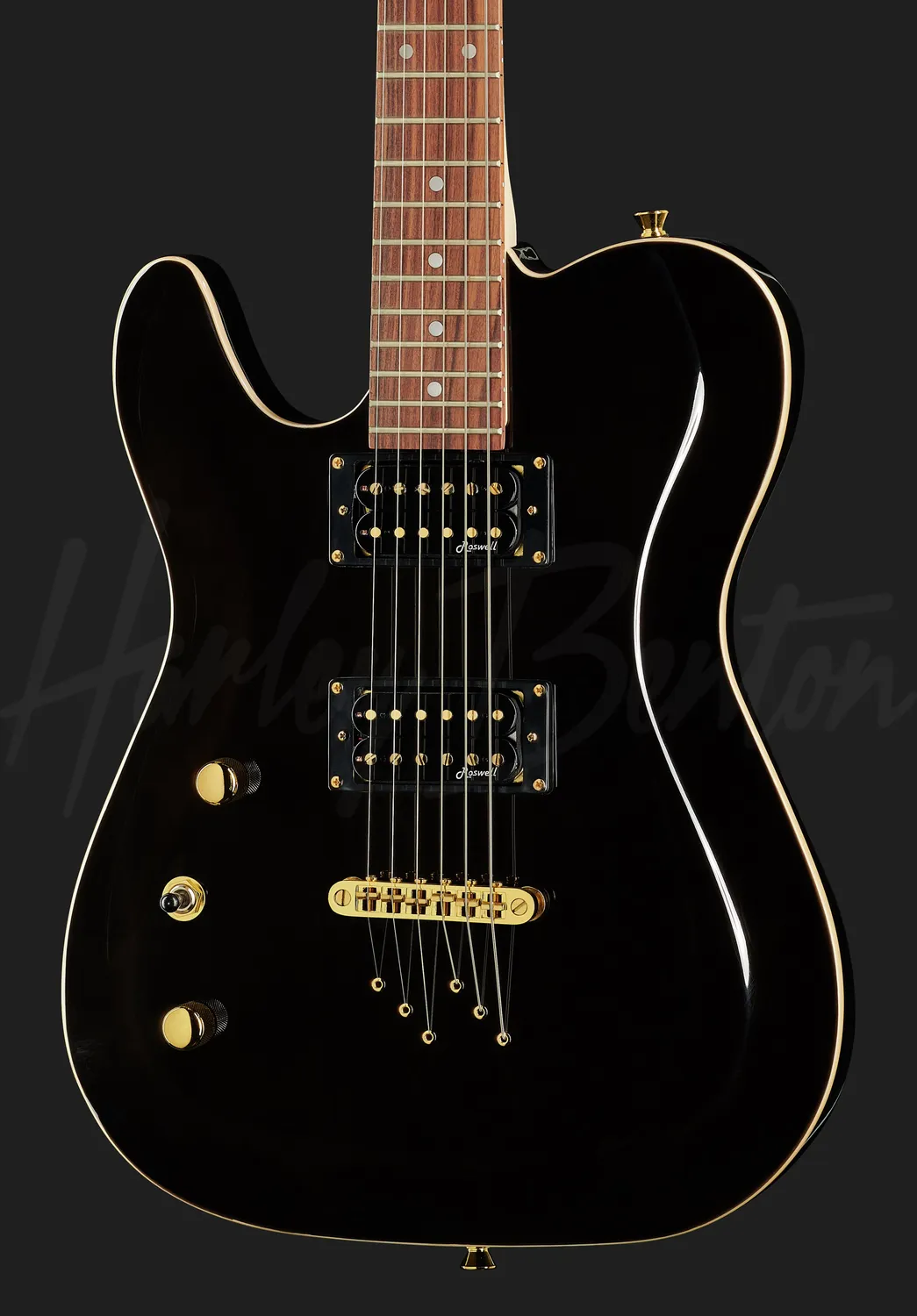 Harley Benton TE-40 LH TBK E-Gitarre Linkshand schwarz
