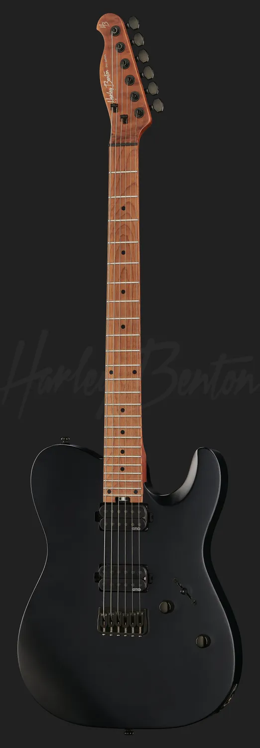 Harley Benton Fusion-T EMG HT E-Gitarre Schwarz matt