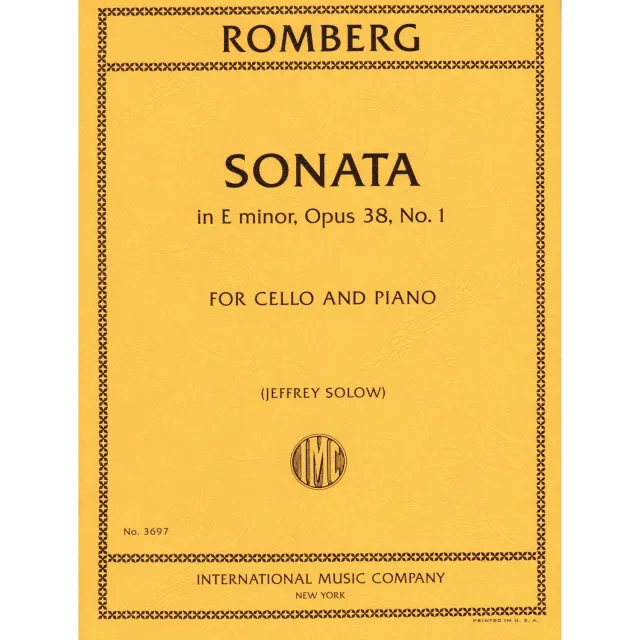 International Romberg Sonate e-moll Op.38 Nr.1 Noten Cello Klavier