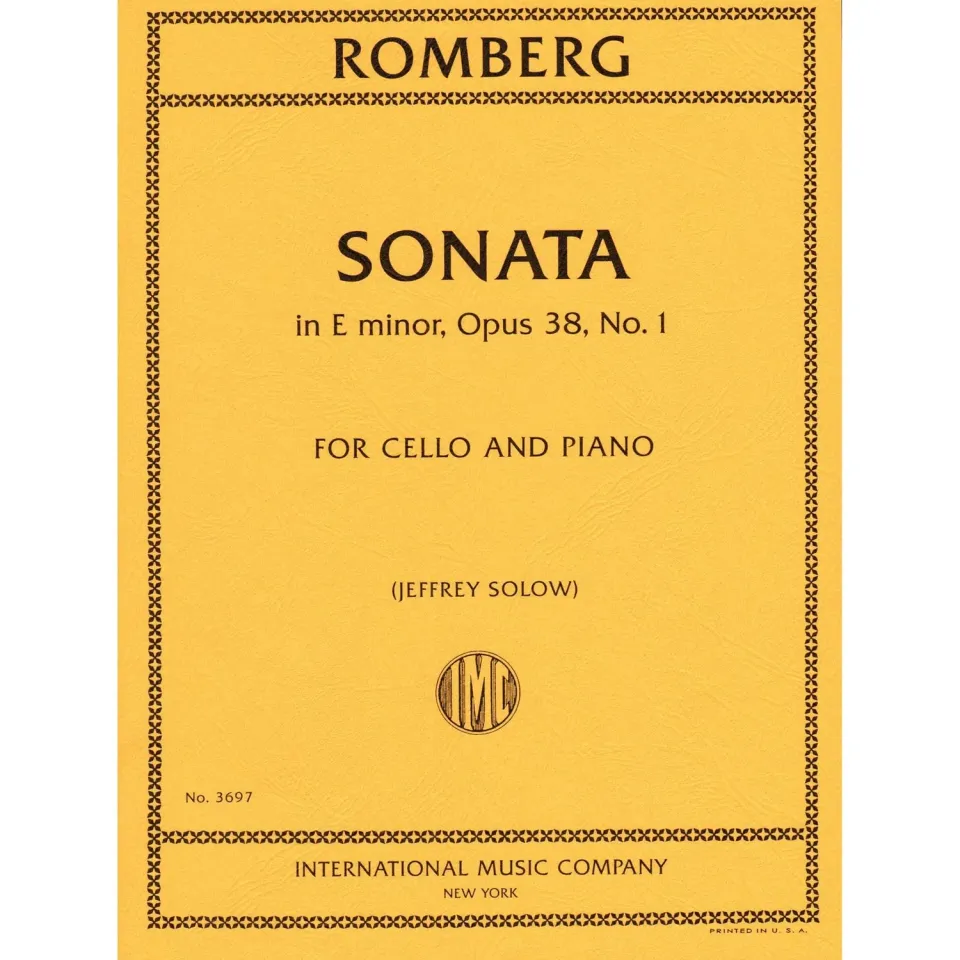 International Romberg Sonate e-moll Op.38 Nr.1 Noten Cello Klavier