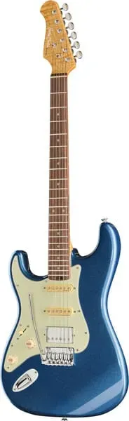 Harley Benton ST-Modern Plus HSS E-Gitarre Links Blau