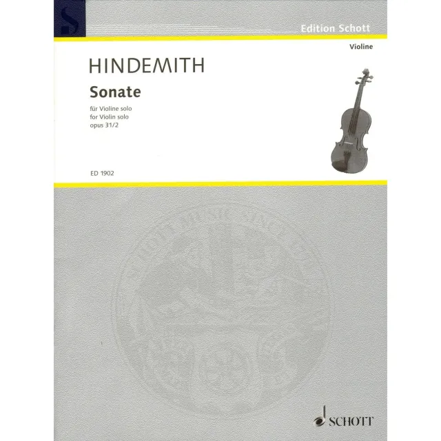 Hindemith Sonate Op.31 Nr.2 Noten Violine Solo Schott