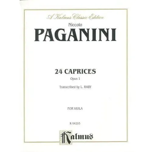 Paganini 24 Capricen op. 1 Noten für Viola solo