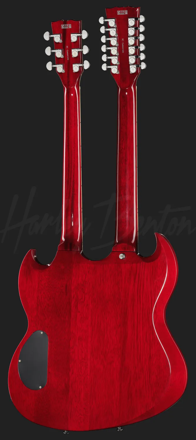 Harley Benton Vintage DC-Custom II 612 Cherry Doppelhals-Gitarre