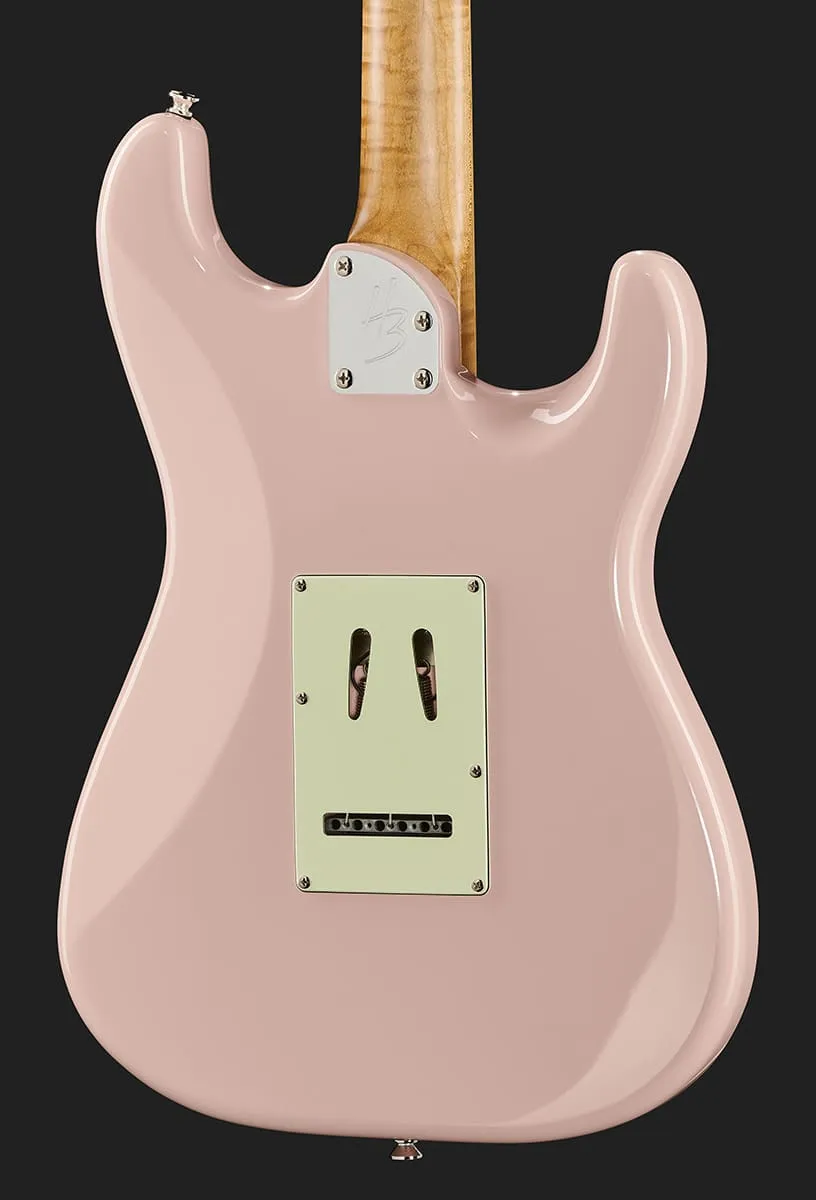 Harley Benton ST-Modern Plus MN HSS LH E-Gitarre Shell Pink Edelstahl