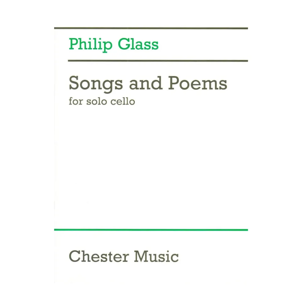 Chester Music Glass Songs Poems Noten Cello solo 9 Seiten