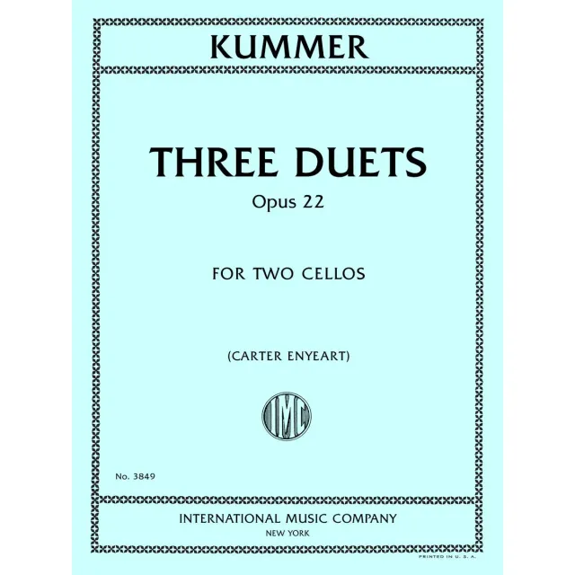Shar Music Kummer Three Duets Opus 22 Noten 2 Celli Enyeart
