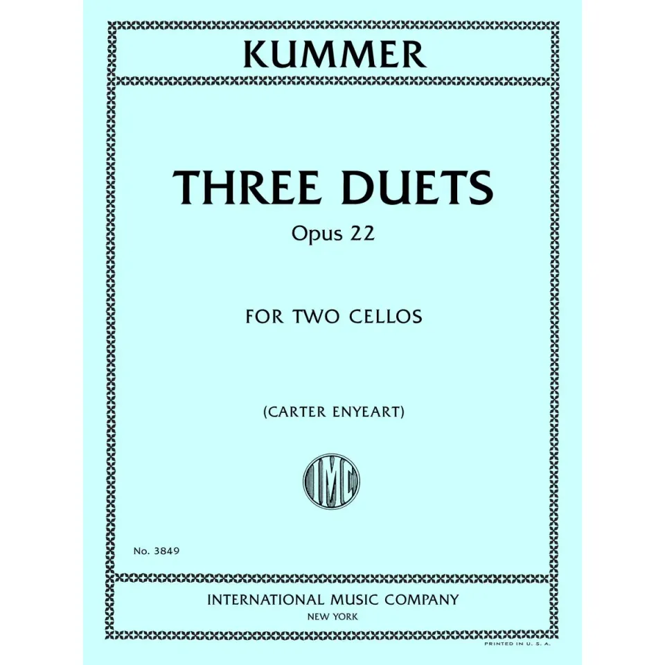 Shar Music Kummer Three Duets Opus 22 Noten 2 Celli Enyeart