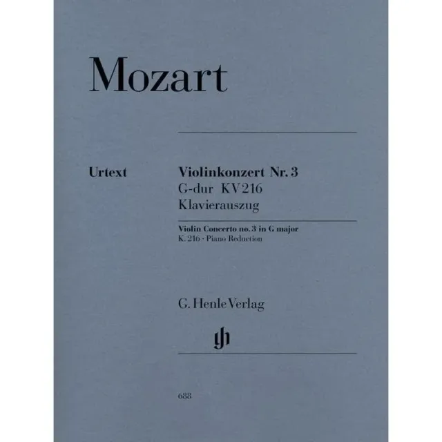Henle Mozart Konzert Nr 3 G-Dur K 216 Noten Violine Klavier