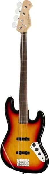 Harley Benton JB-40FL SB Fretless E-Bass Sunburst