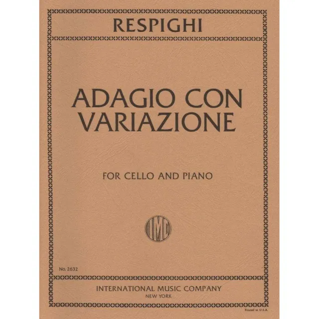 International Respighi Adagio con Variazioni Cellonoten Klavier