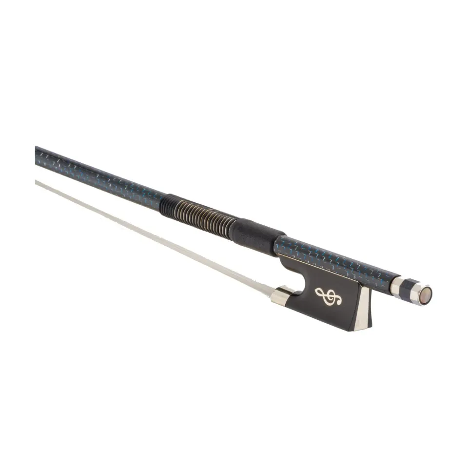 Presto Spark Violine Geigenbogen Carbon Blau Rot Silber Gold