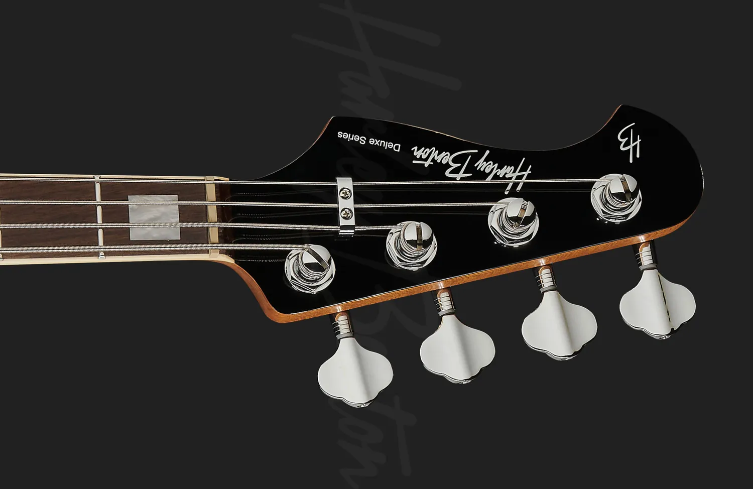 Harley Benton MV-4P LH E-Bass Black Linkshänder Alnico
