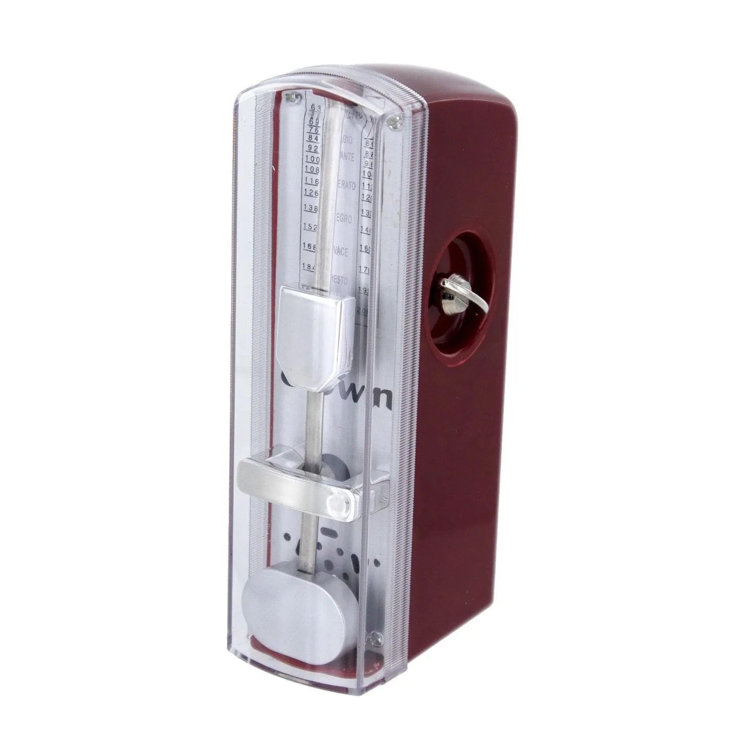 Crown Mini Metronom Rot mechanisch Geigenkasten Taktgeber