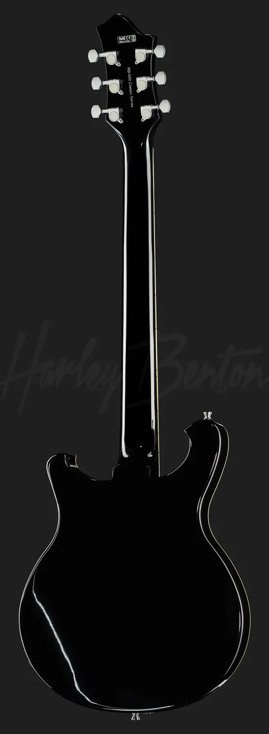 Harley Benton Tribute RB-600 E-Gitarre Schwarz Mini-Humbucker
