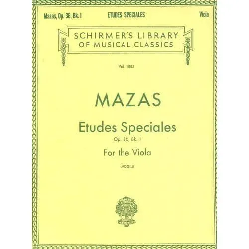 Shar Music Mazas Etüden Op 36 Heft 1 Noten Viola solo