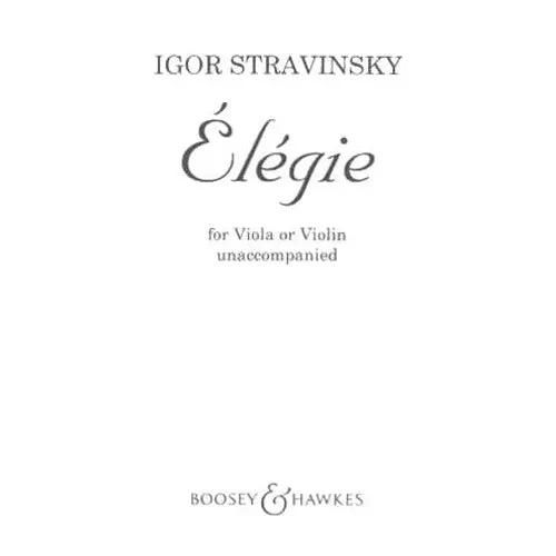 Boosey Strawinsky Elegie Viola Solo Noten Viola Violine