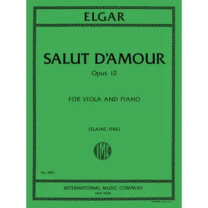 Elgar Salut dAmour Op.12 Viola Klavier Fine Noten