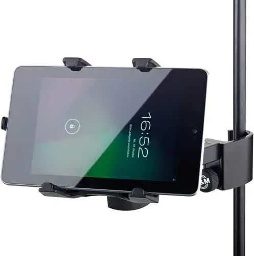 K&M Universal Tablet-Halter Clip-On für Notenständer