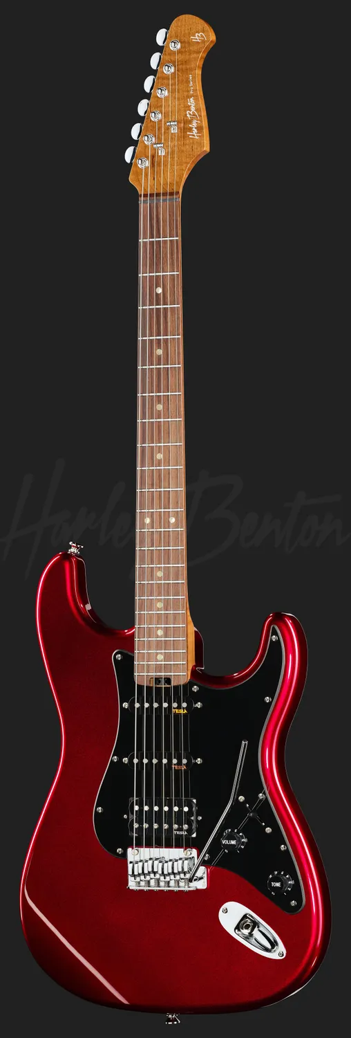 Harley Benton Deluxe ST-Modern Plus E-Gitarre Dark Red HSS