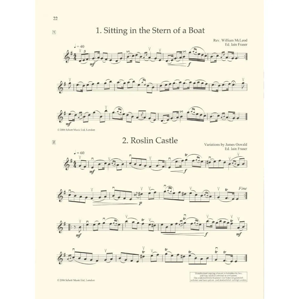 Shar Music Scottish Fiddle Tunes Noten Violine 60 Stücke