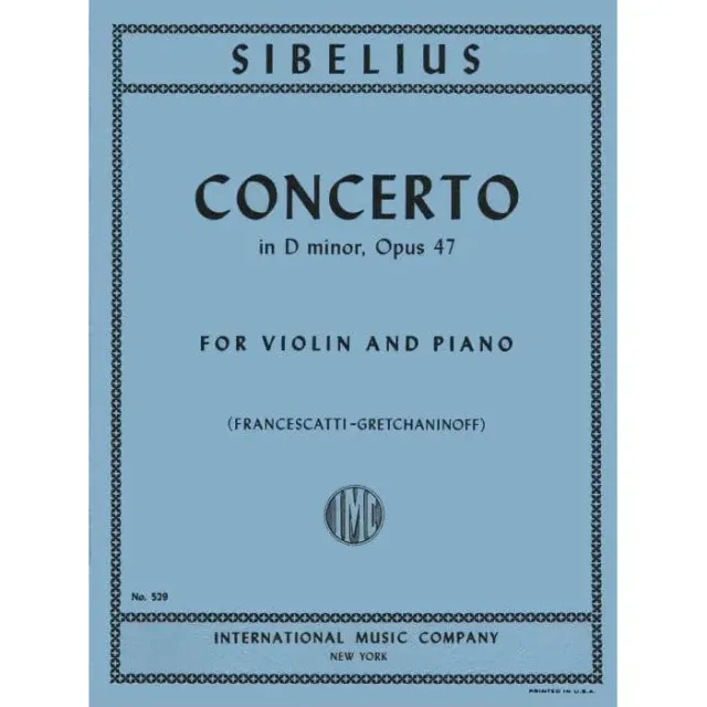 International Sibelius Op.47 Violinkonzert Noten Violine Klavier