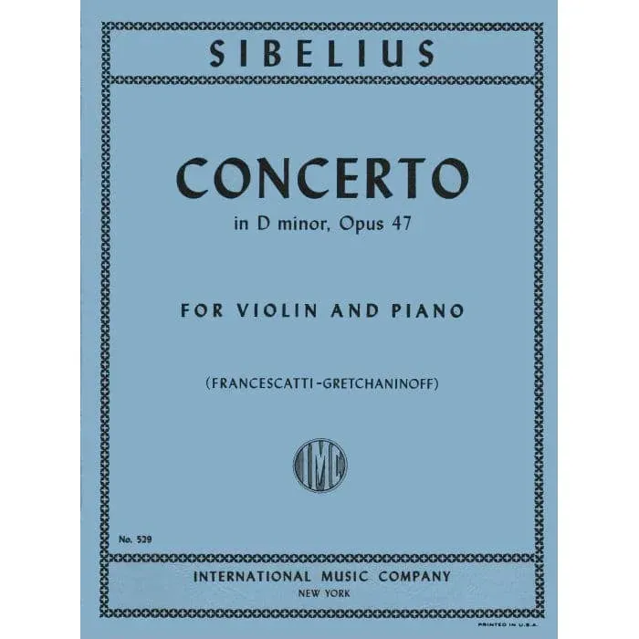 International Sibelius Op.47 Violinkonzert Noten Violine Klavier