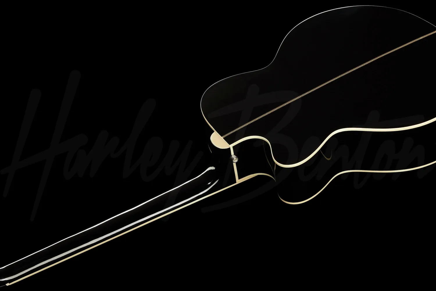 Harley Benton Custom Line B-30BK-FL Akustikbass bundlos