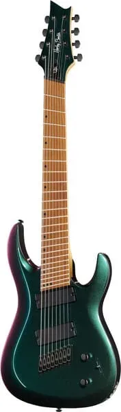 Harley Benton R-458FFB Roasted 8-Saiter Multiscale Flip-Flop Blue