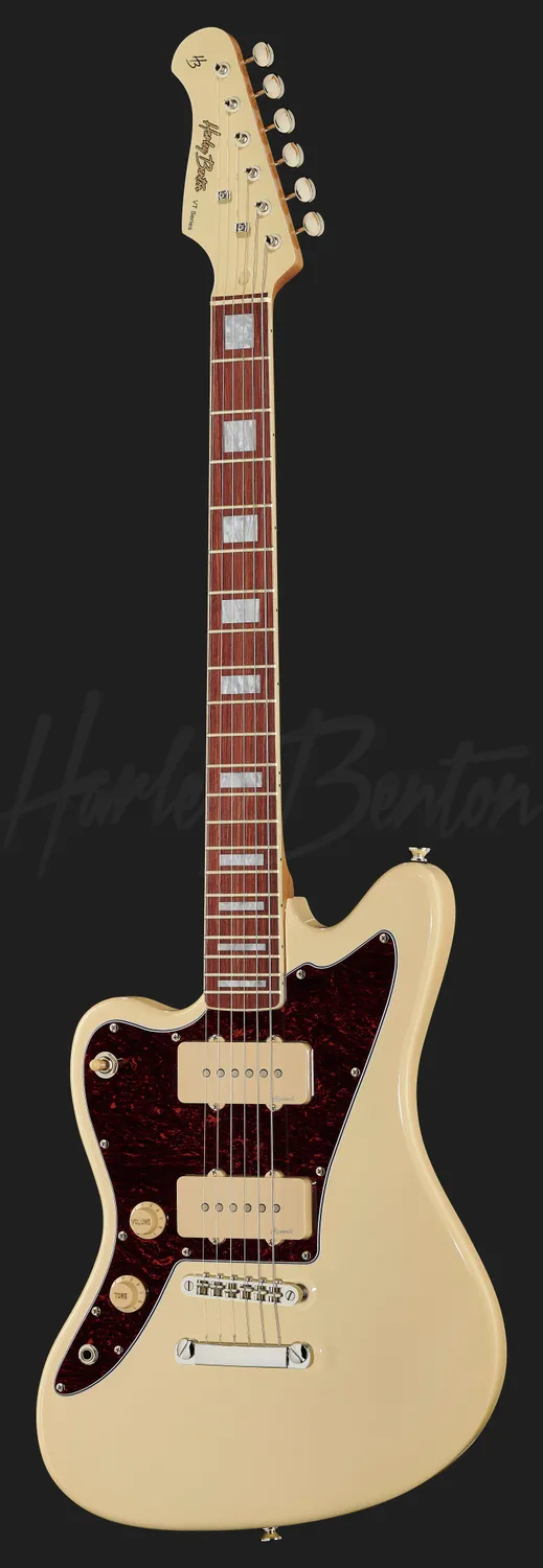 Harley Benton JA-60 LH E-Gitarre Vintage White P90
