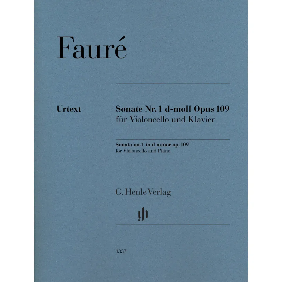 Henle Fauré Sonate Nr. 1 d-moll op. 109 Noten Cello Klavier Urtext