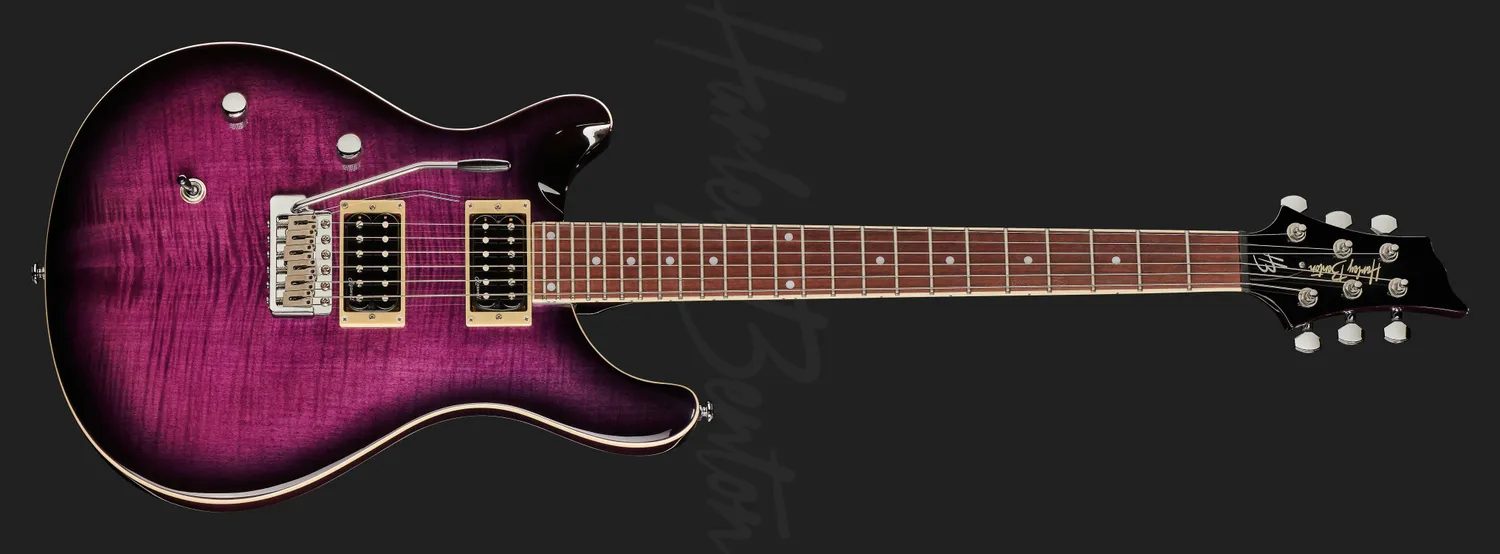 Harley Benton CST-24T E-Gitarre LH purple burst 24 Bünde