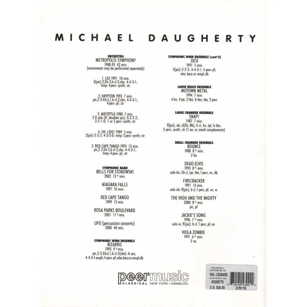 Peermusic Viola Zombie Bratschenduo Noten Daugherty