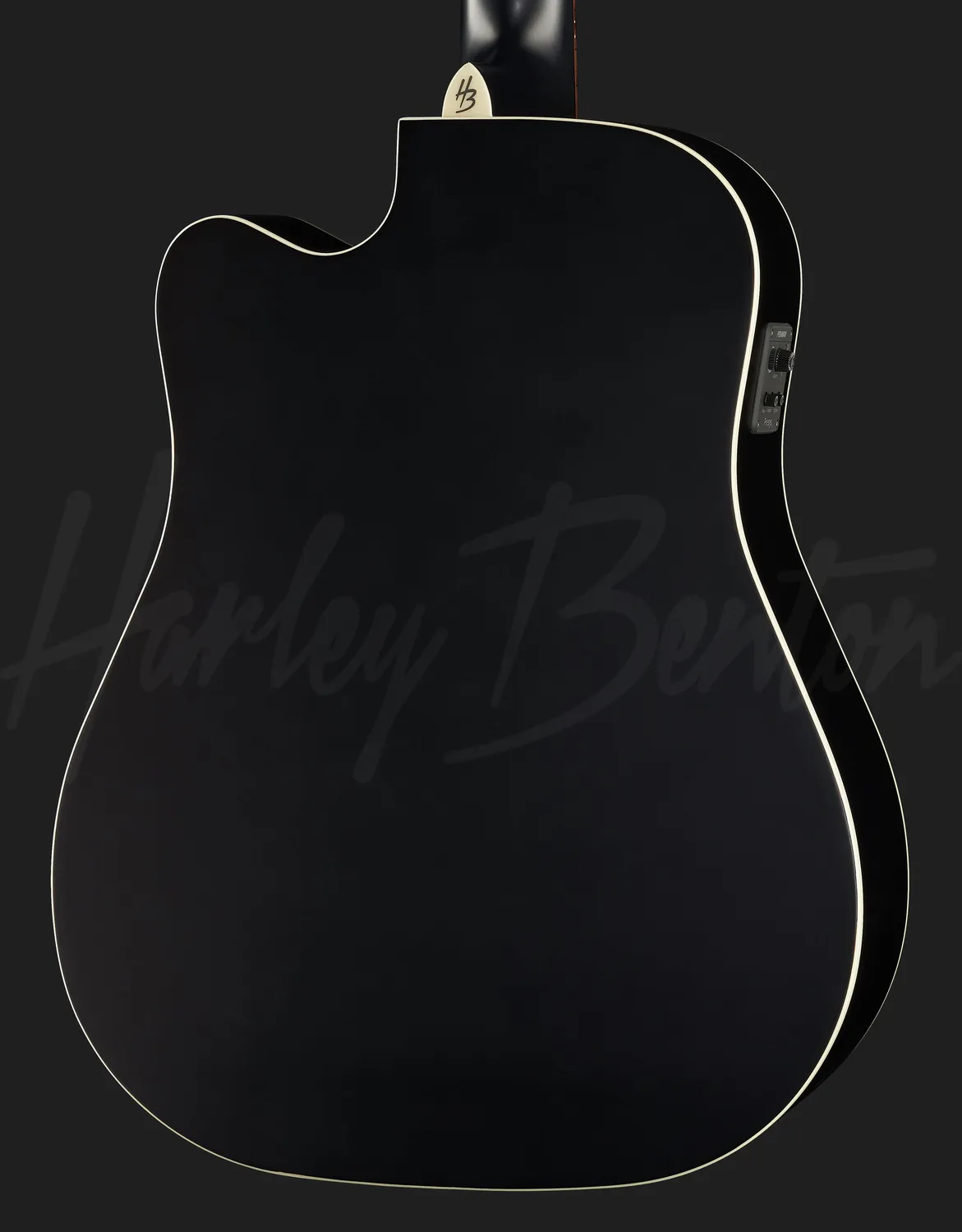 Harley Benton Custom Line CLD-10SCE-12 Westerngitarre 12-saitig Schwarz