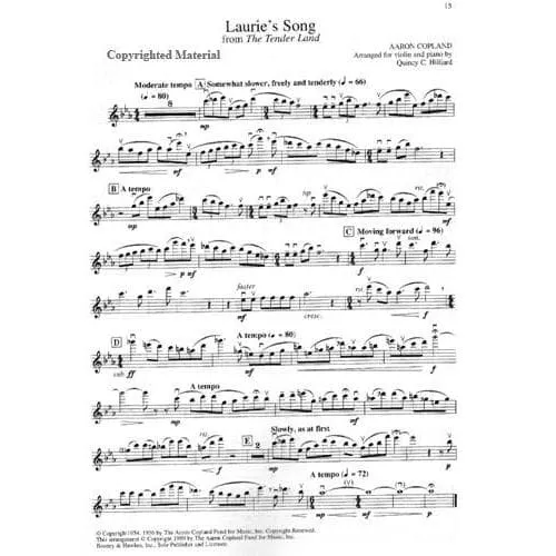 Boosey & Hawkes Copland Violin Collection Noten 13 Stücke