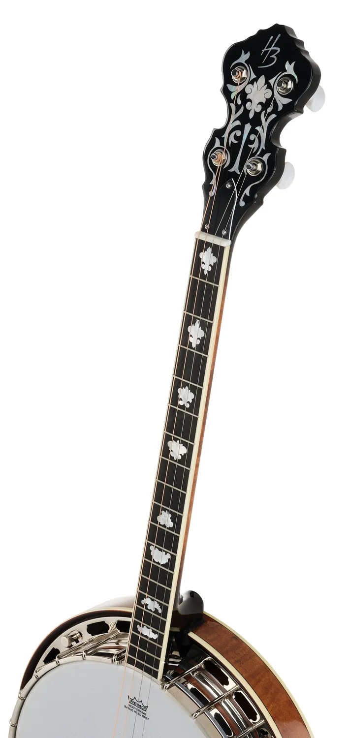 Harley Benton Bluegrass BJ-74Pro 4-Saiter Banjo Brown Burst mit Koffer