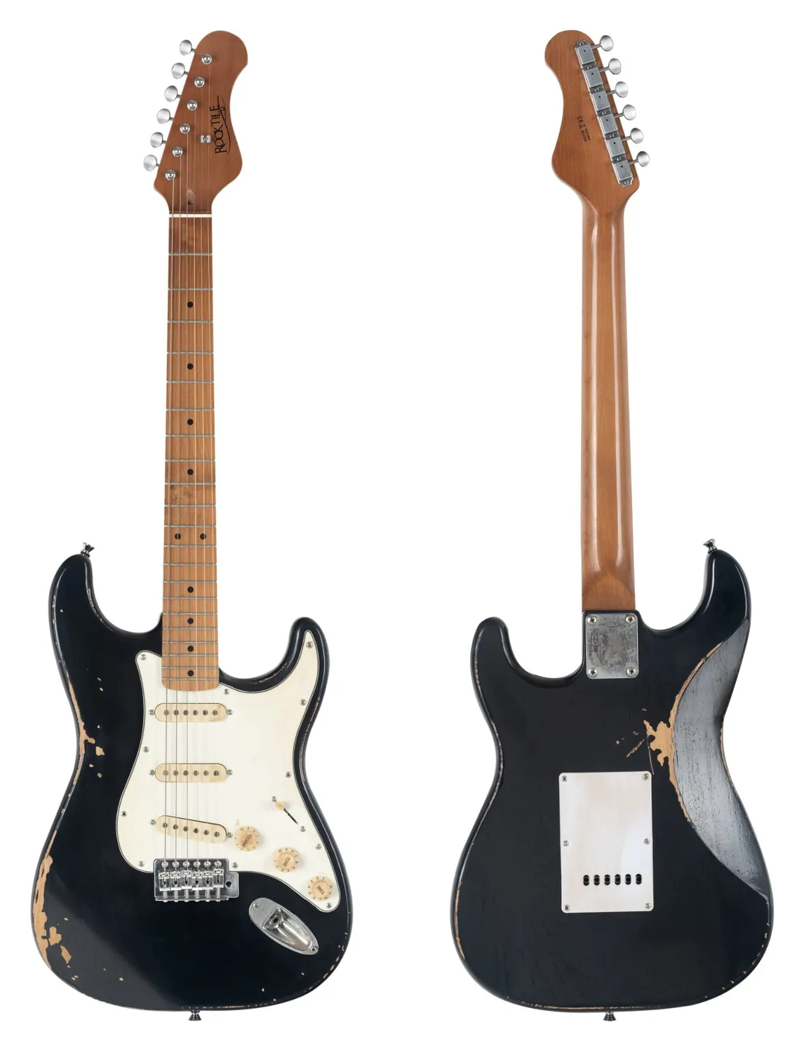Rocktile Vinstage ST-RMBK E-Gitarre Black Aged Relic