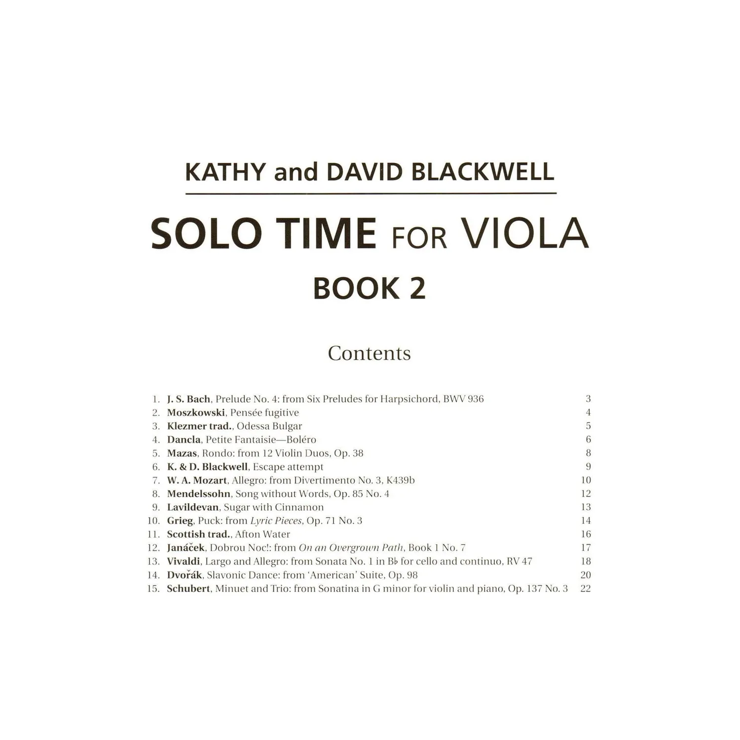 Shar Music Solo Time Viola Book 2 Noten Bratsche Klavier
