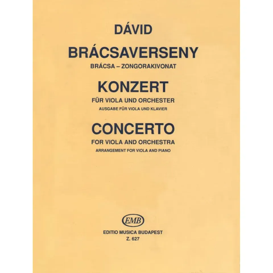 Gyula David Concerto Noten Viola Klavier Budapest