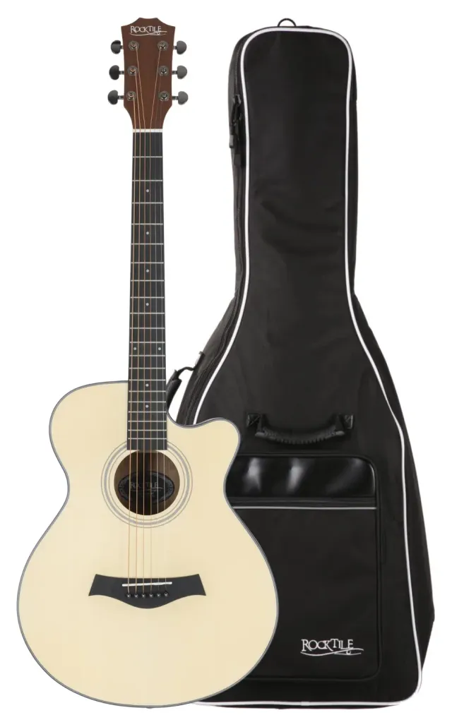 Rocktile WSC-101C NT Westerngitarre Gigbag-Set Concert Fichte