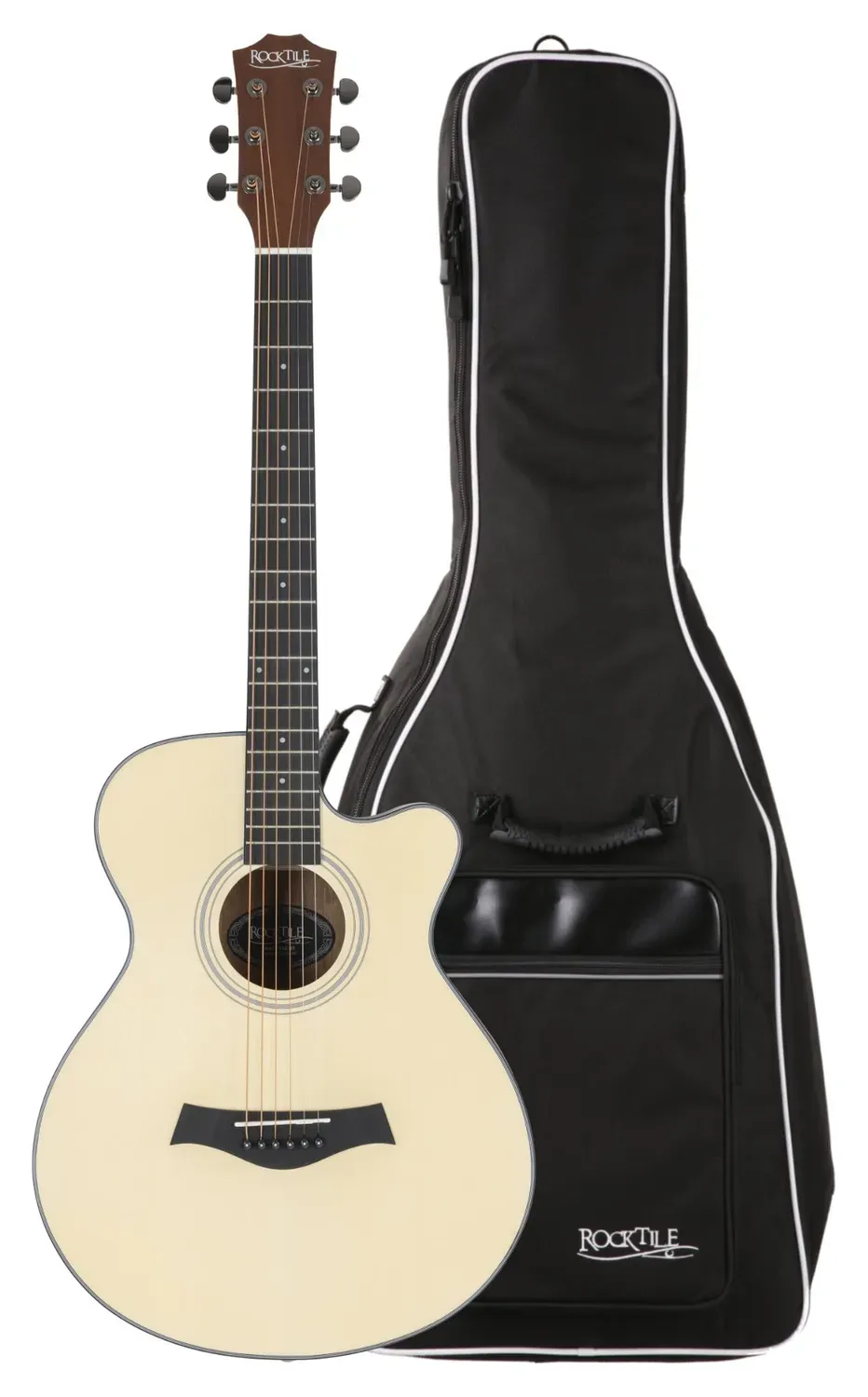 Rocktile WSC-101C NT Westerngitarre Gigbag-Set Concert Fichte