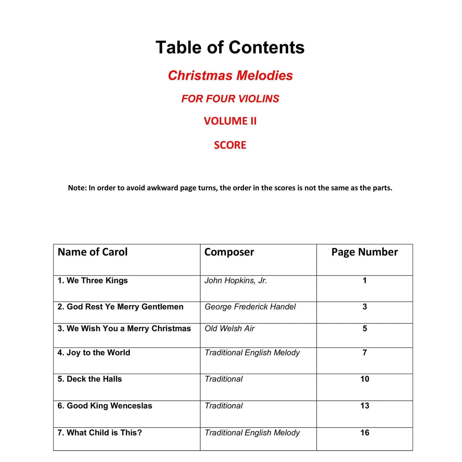 Yasuda Christmas Melodies 4 Violinen Vol. II Download