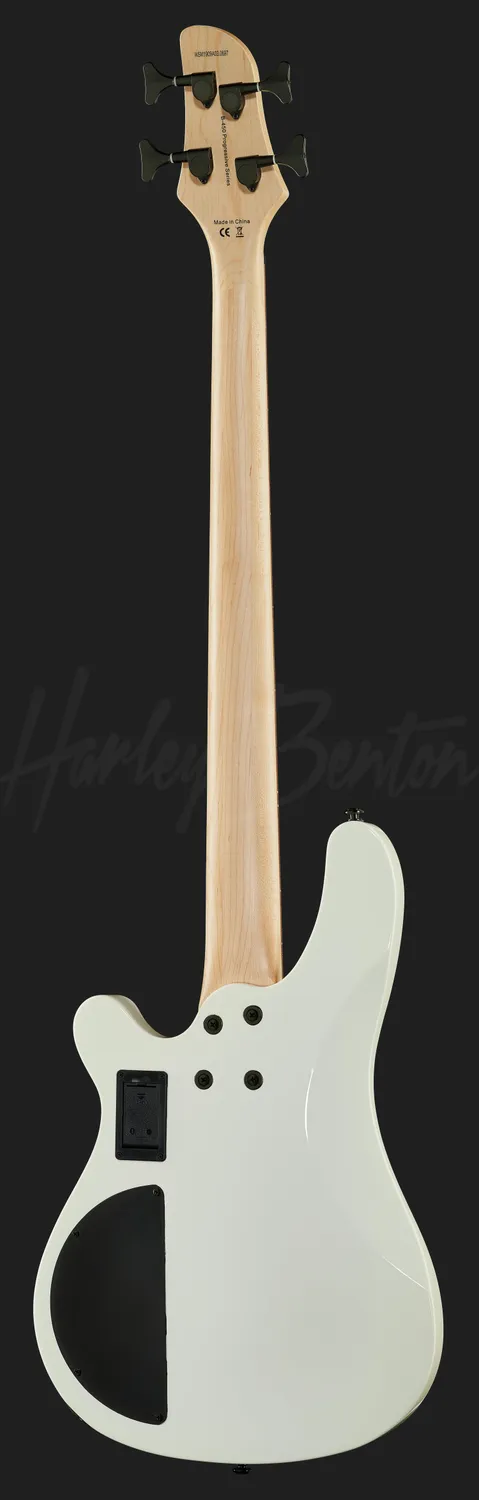 Harley Benton B-450 WH E-Bass aktiv weiß 24 Bünde