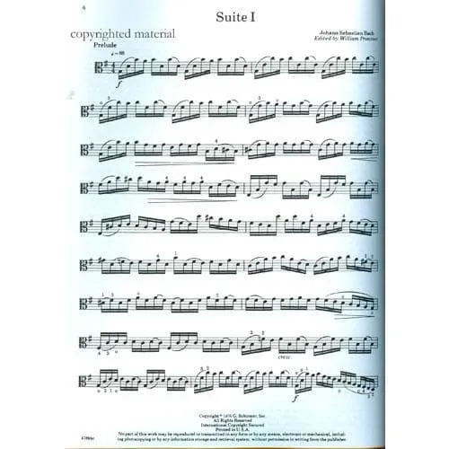 Shar Music Bach 5 Suiten BWV 1007-1011 Noten Viola Primrose