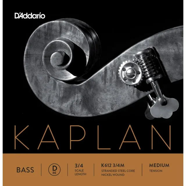 Kaplan Kontrabass D-Saite medium 3/4 Nickel